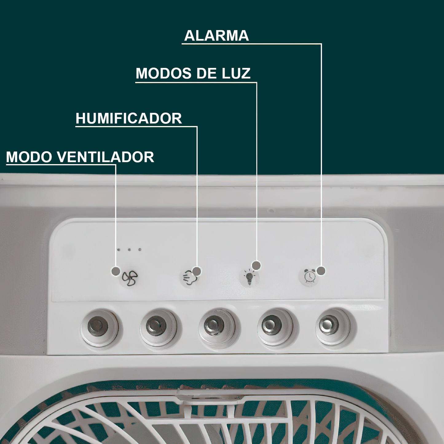 Ventilador Humidificador de Nebulización